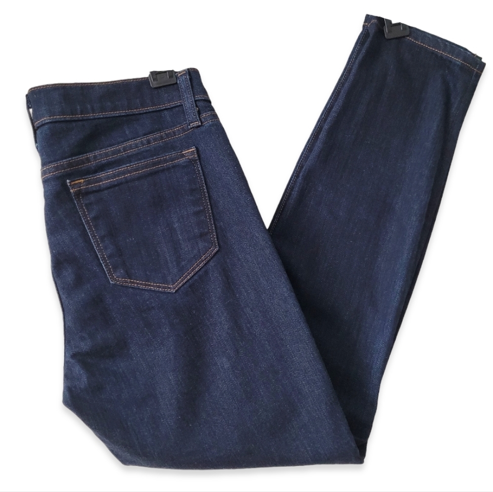 J. Crew Toothpick Dark Wash Mid Rise Slender Ankle Jeans Size 27